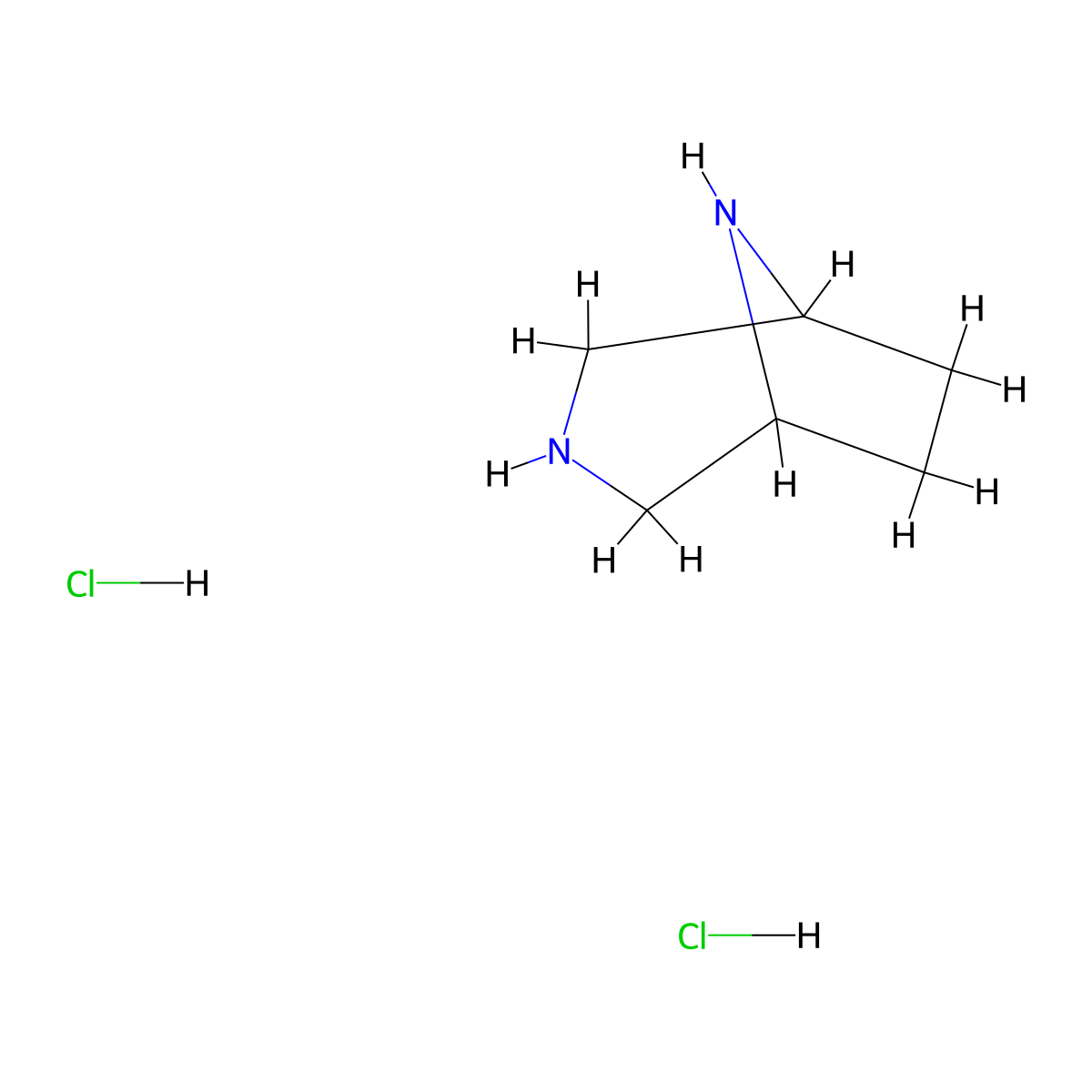 3,8-Diazabicyclo(3.2.1)octane dihydrochloride molecular structure, CAS 90673-35-1