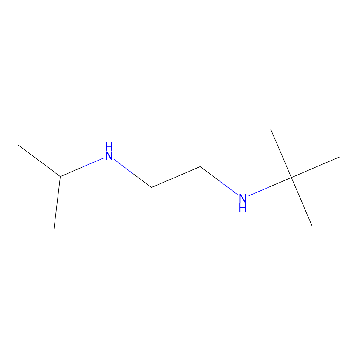 N'-tert-butyl-N-propan-2-ylethane-1,2-diamine molecular structure, CAS 90723-11-8