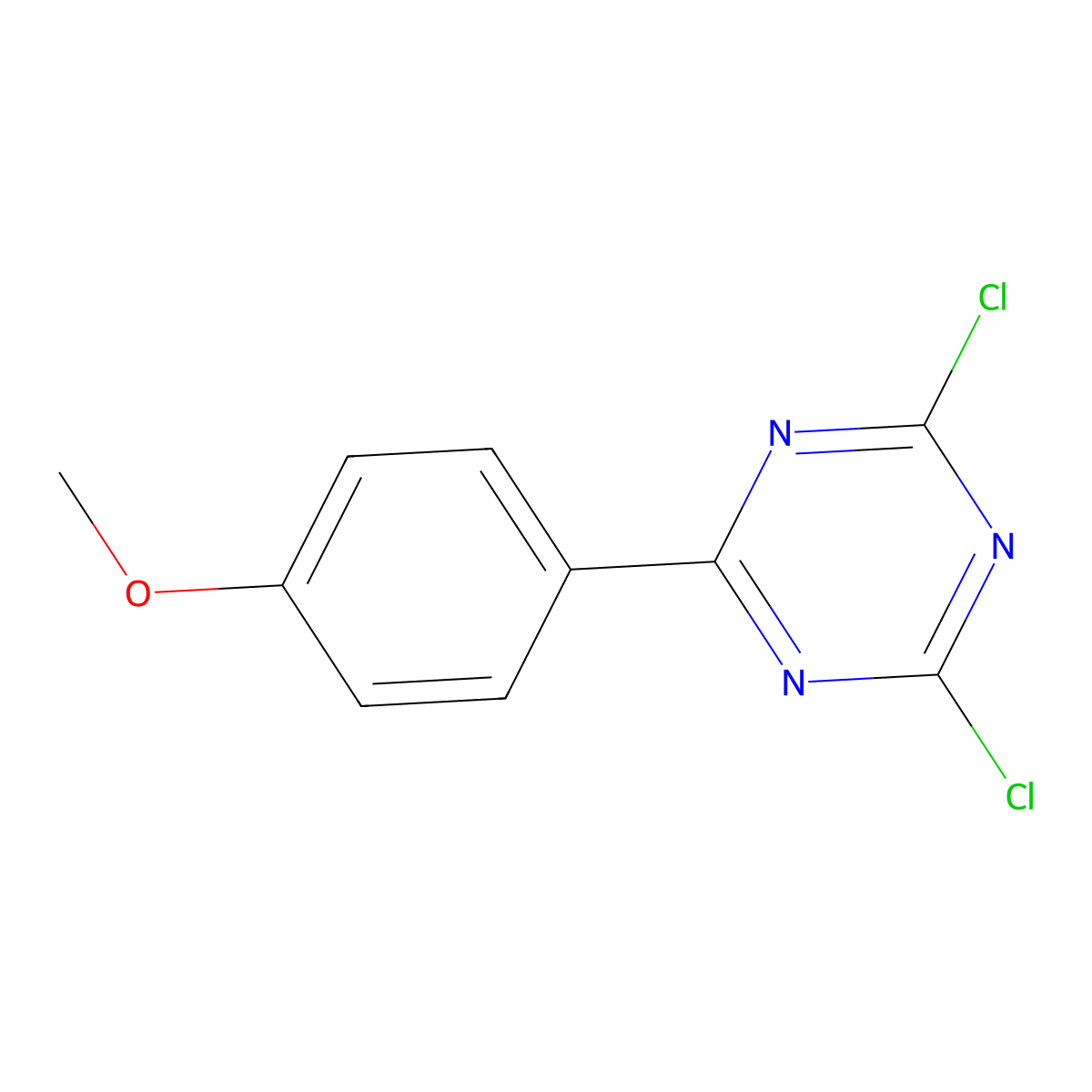 2,4-Dichloro-6-(4-methoxyphenyl)(1,3,5)triazine molecular structure, CAS 90723-86-7