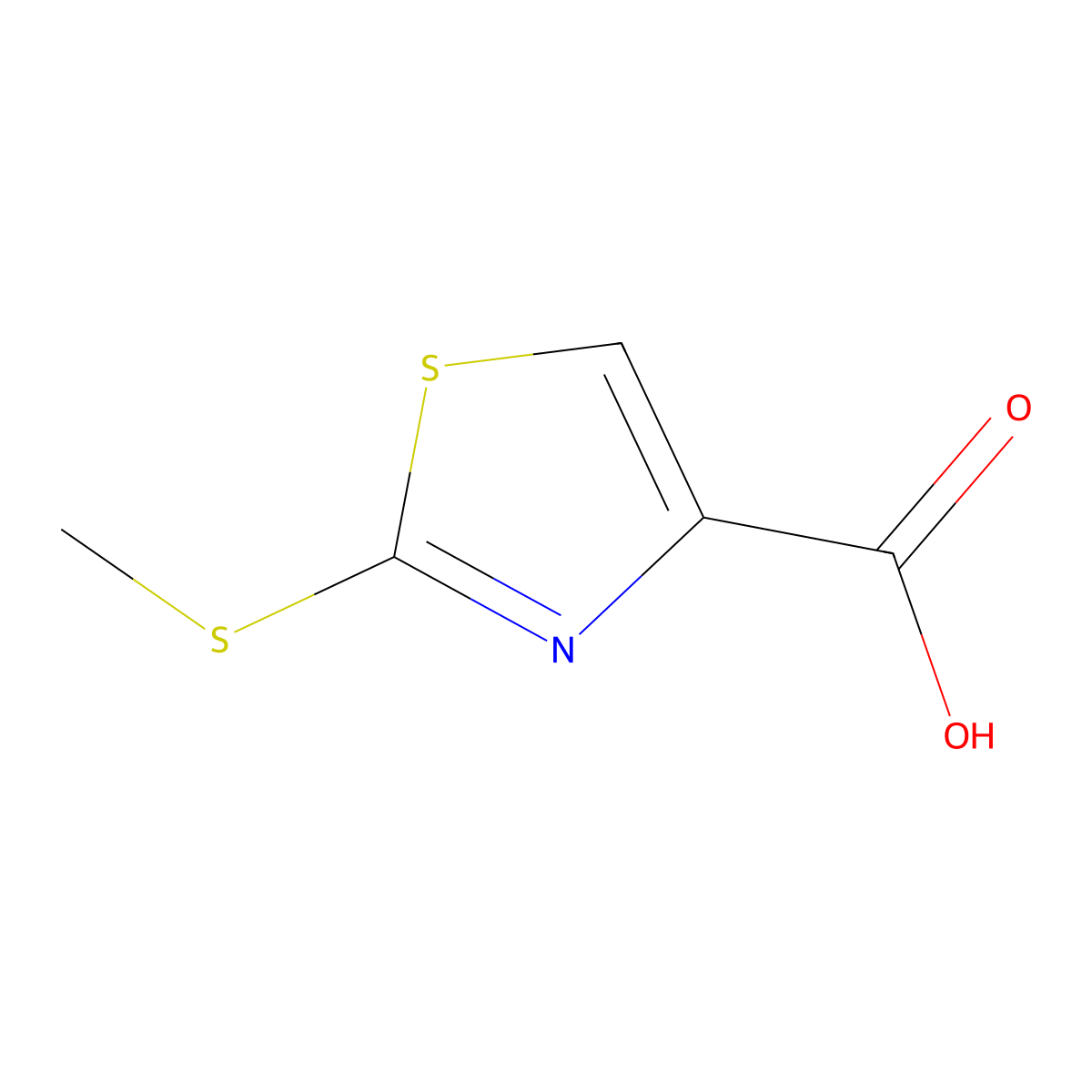 2-(Methylthio)-1,3-thiazole-4-carboxylic acid molecular structure, CAS 907543-75-3