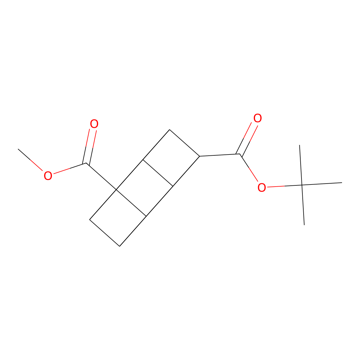 1-(tert-Butyl) 4-methyl cubane-1,4-dicarboxylate molecular structure, CAS 907557-21-5