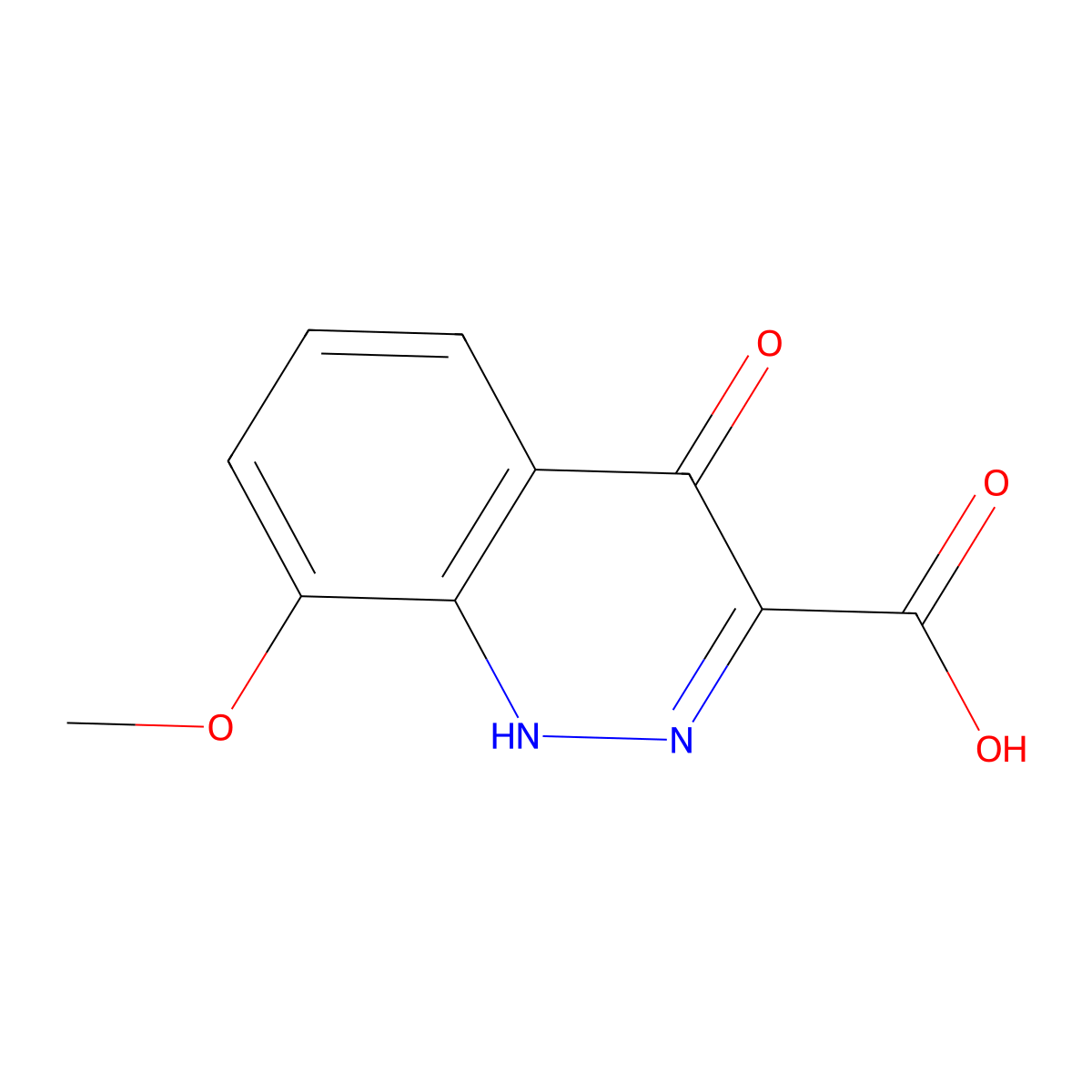 8-Methoxy-4-oxo-1,4-dihydrocinnoline-3-carboxylic acid molecular structure, CAS 90771-54-3