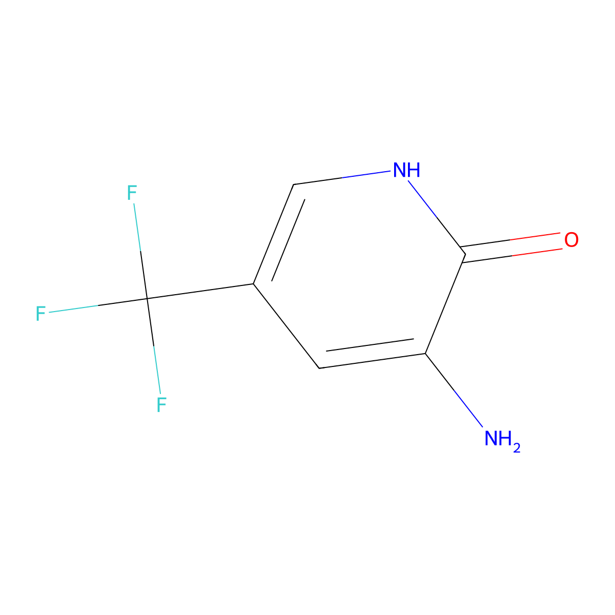 3-Amino-5-(trifluoromethyl)-1,2-dihydropyridin-2-one molecular structure, CAS 90778-25-9