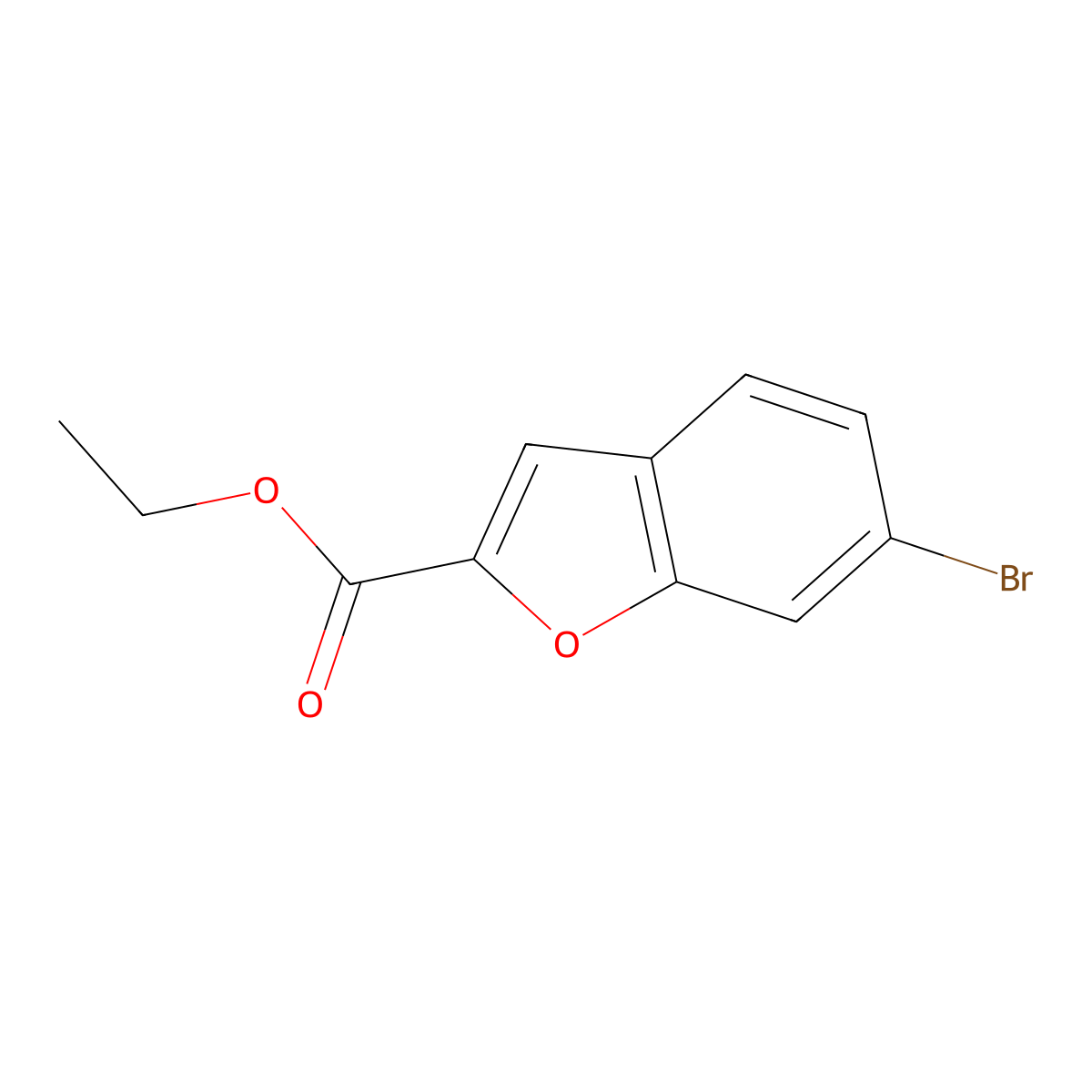 Ethyl 6-bromobenzofuran-2-carboxylate molecular structure, CAS 907945-62-4