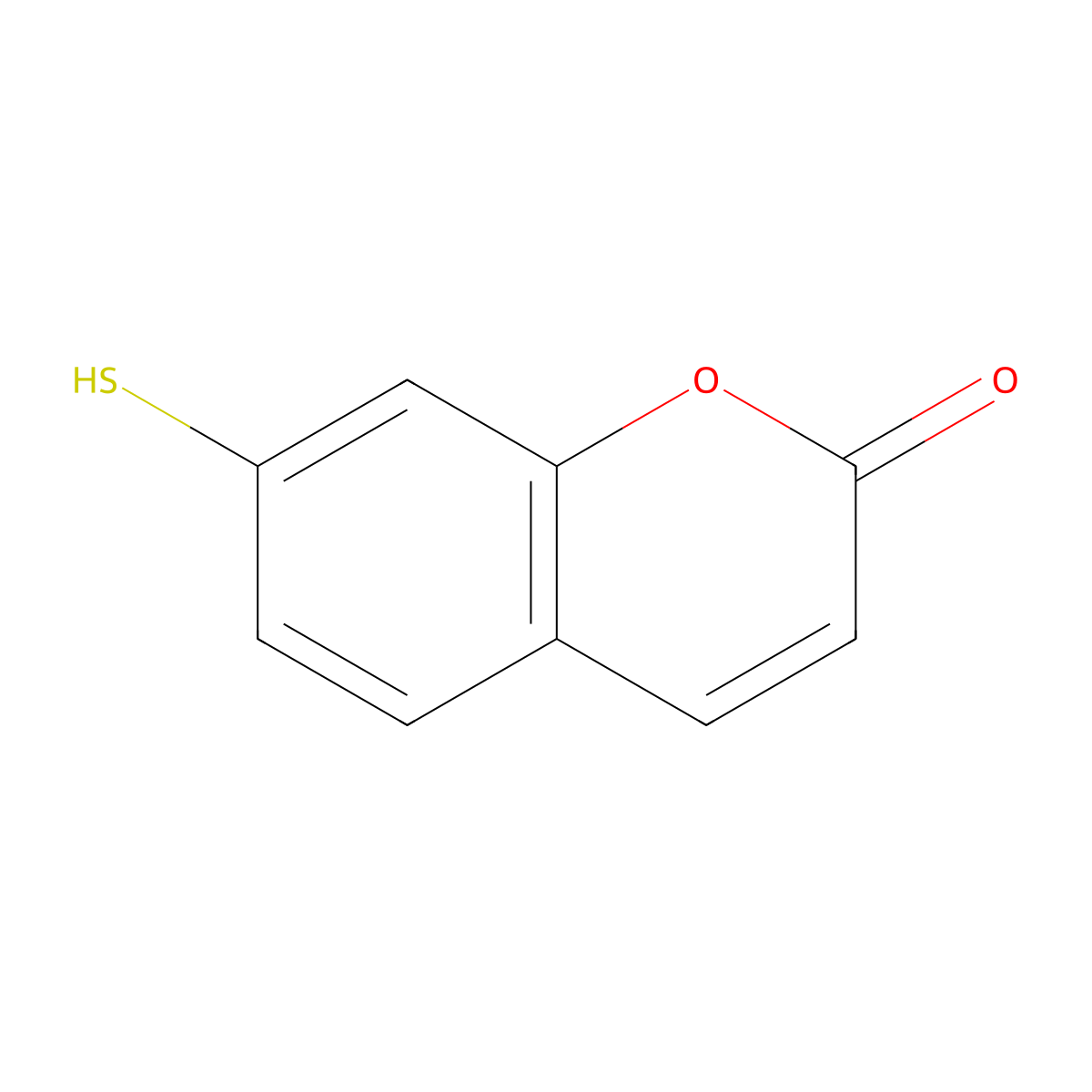 7-Sulfanyl-2h-chromen-2-one molecular structure, CAS 907966-93-2