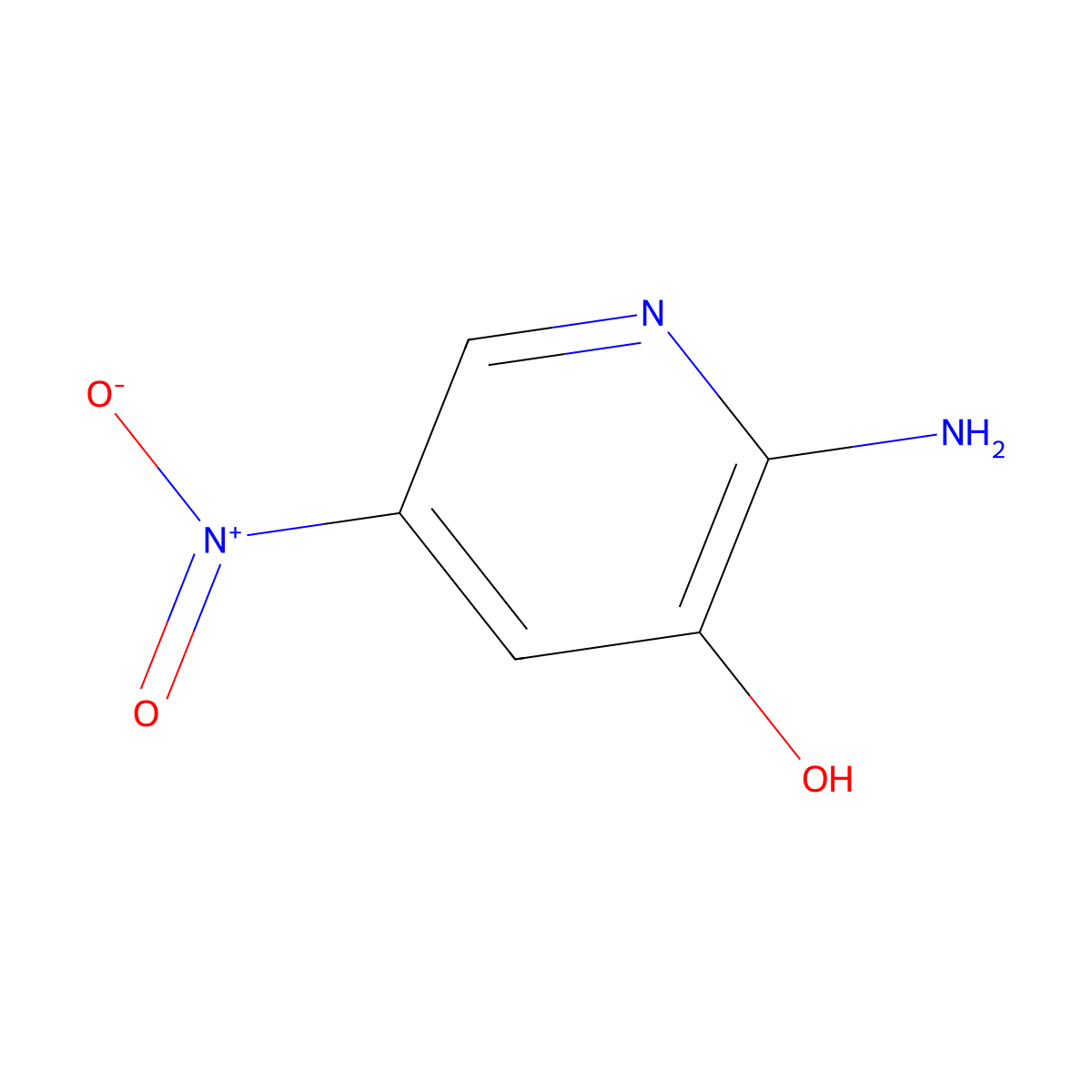 2-Amino-5-nitropyridin-3-ol molecular structure, CAS 908248-27-1