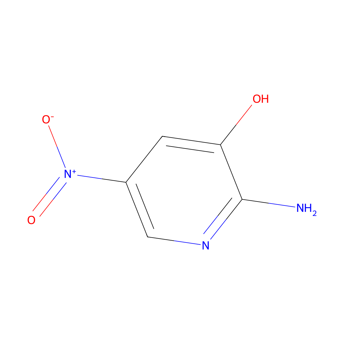 2-Amino-5-nitropyridin-3-ol molecular structure, CAS 908248-27-1