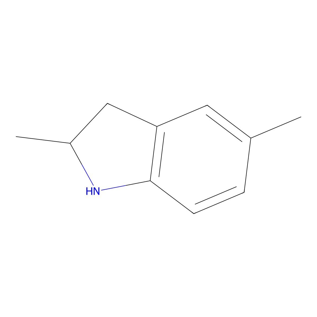 2,5-Dimethyl-2,3-dihydro-1H-indole molecular structure, CAS 90874-56-9
