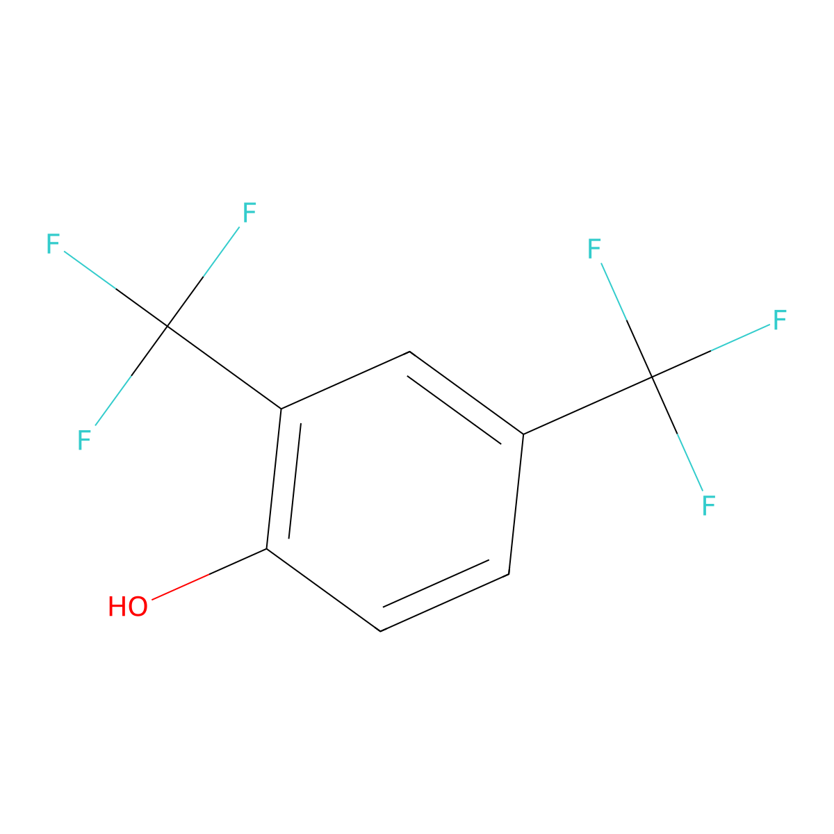 2,4-Bis(trifluoromethyl)phenol molecular structure, CAS 908848-70-4