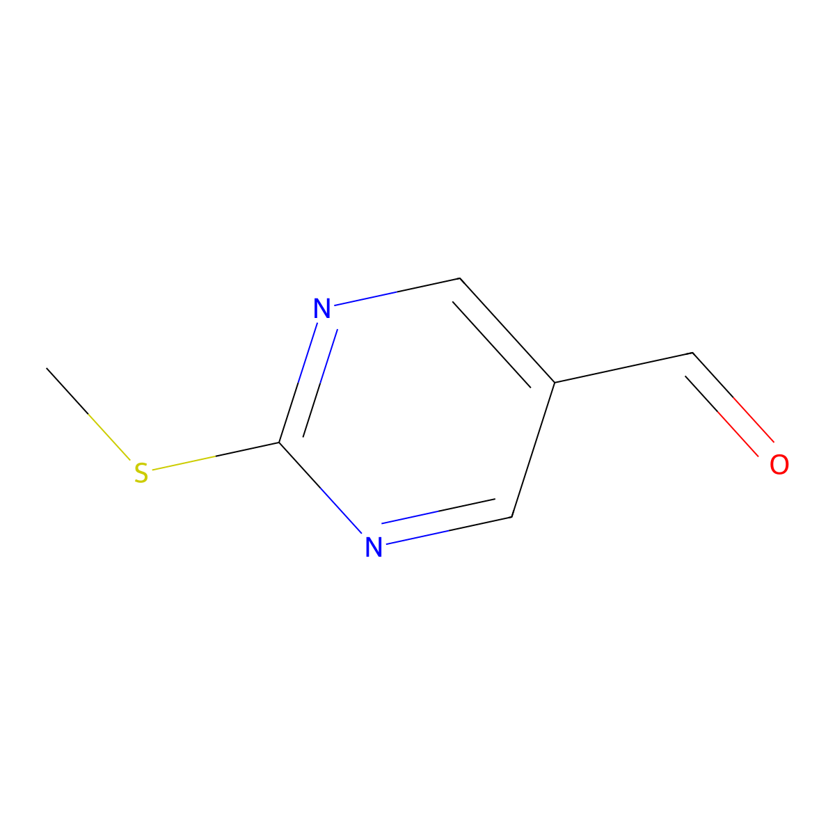 2-(Methylthio)-5-pyrimidinecarbaldehyde molecular structure, CAS 90905-31-0