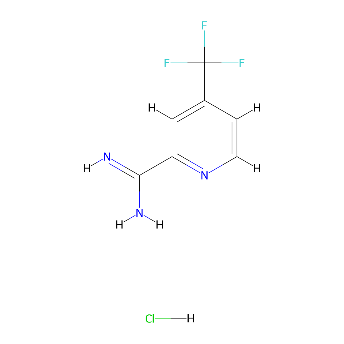 4-(Trifluoromethyl)picolinimidamide hydrochloride molecular structure, CAS 909109-68-8
