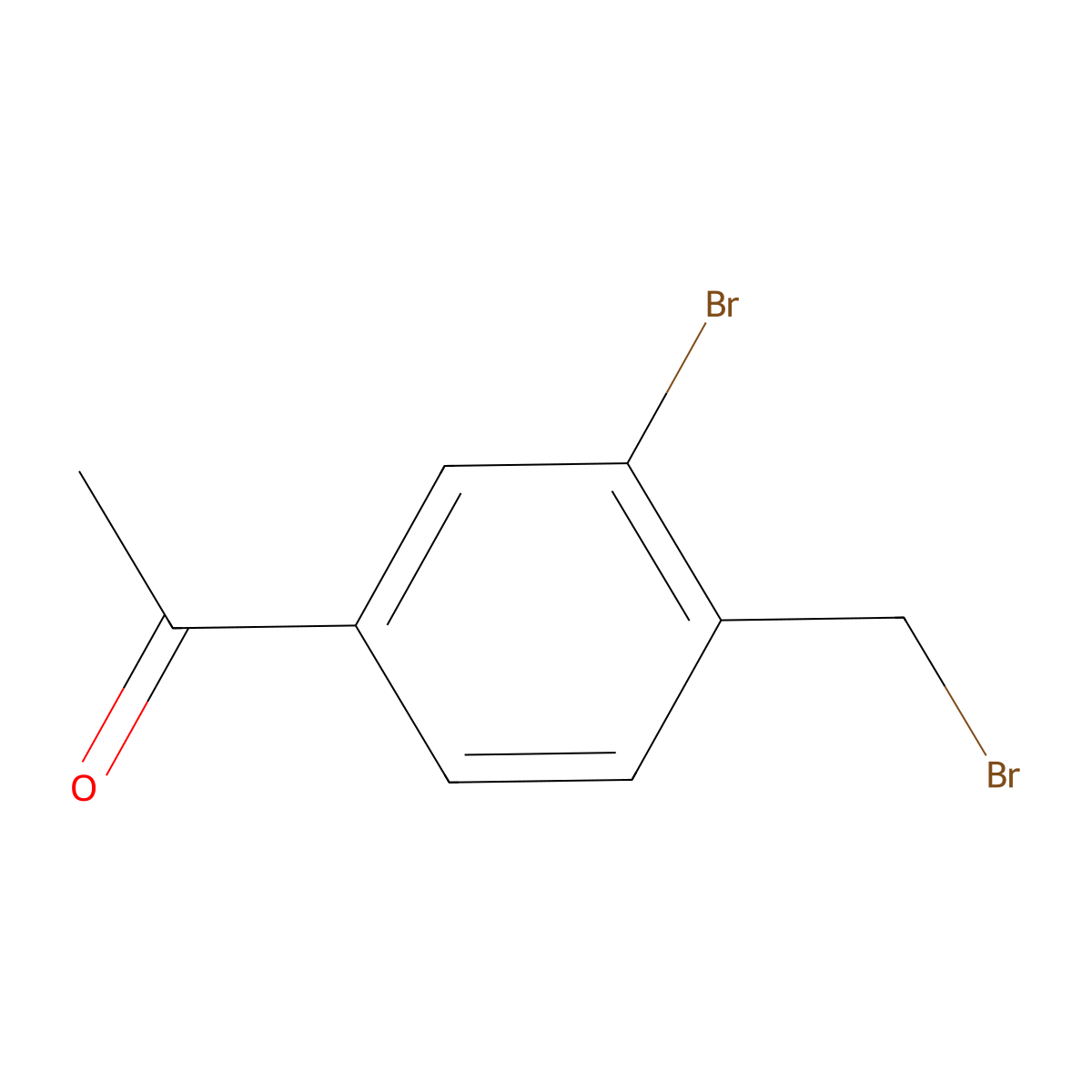 1-(3-Bromo-4-(bromomethyl)phenyl)ethanone molecular structure, CAS 909190-70-1