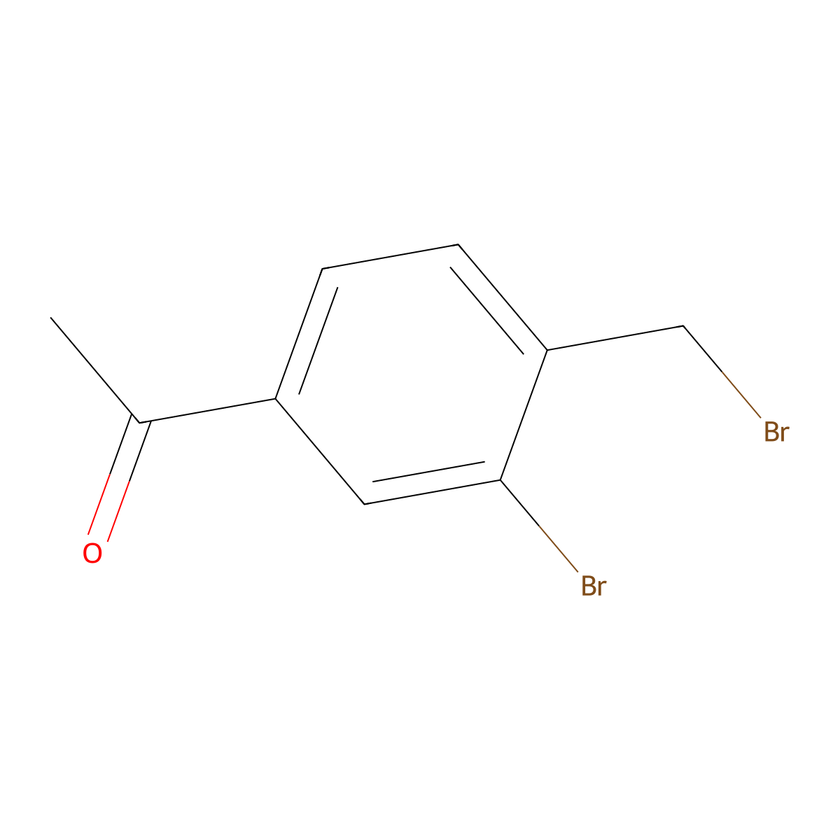 1-(3-Bromo-4-(bromomethyl)phenyl)ethanone molecular structure, CAS 909190-70-1