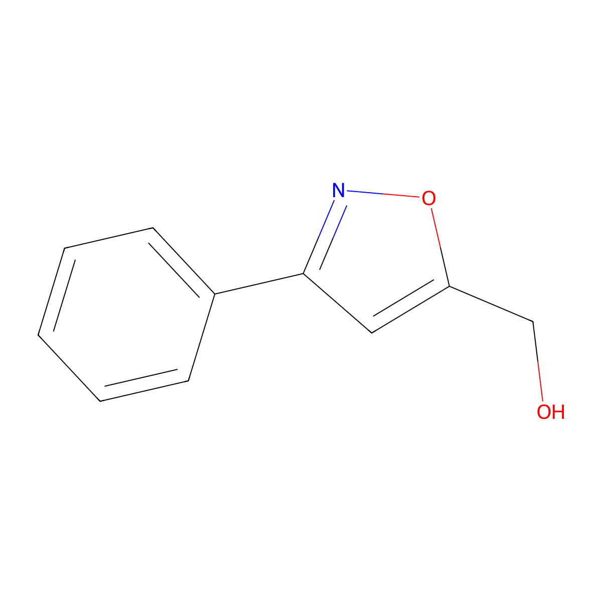 (3-Phenyl-5-isoxazolyl)methanol molecular structure, CAS 90924-12-2