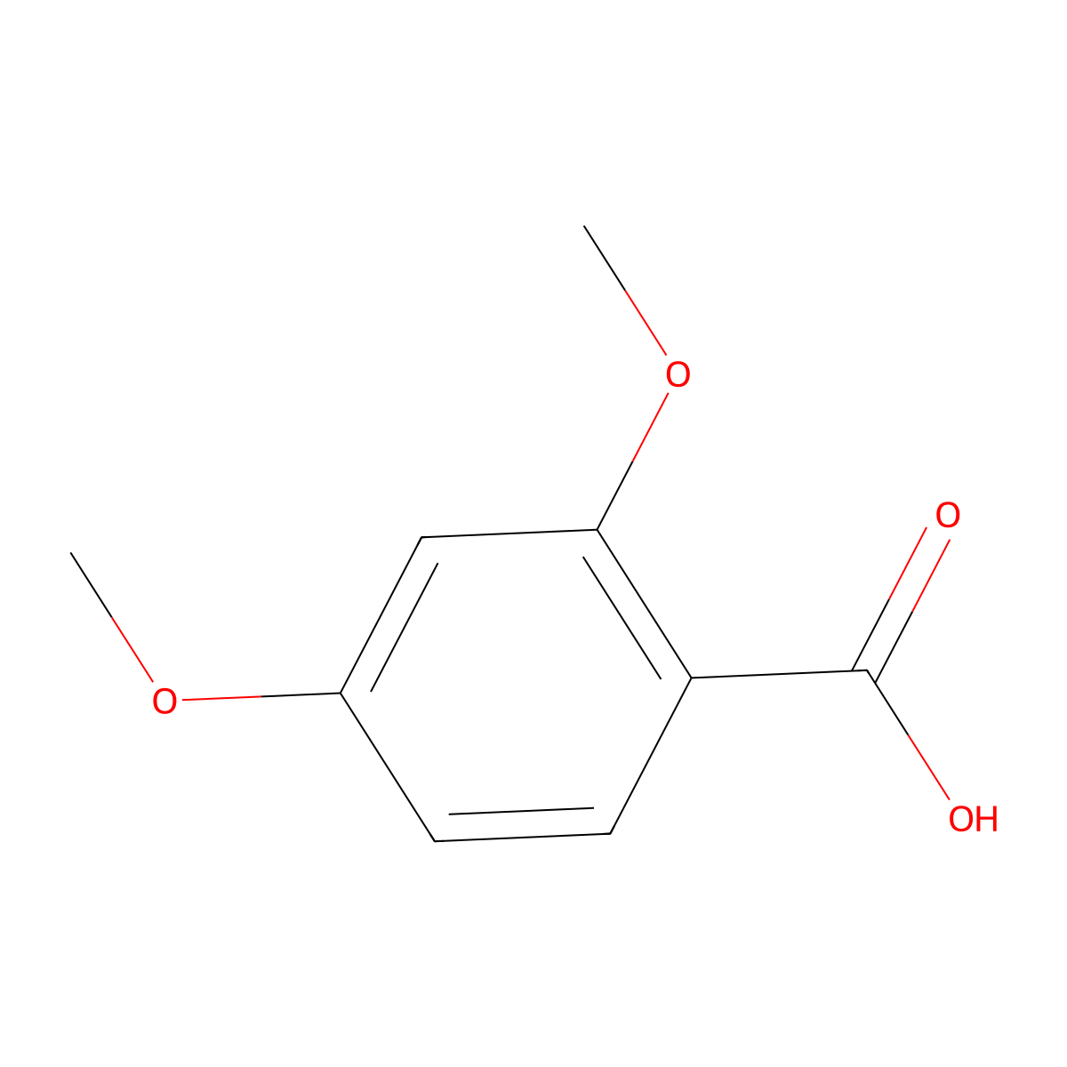2,4-Dimethoxybenzoic acid molecular structure, CAS 91-52-1