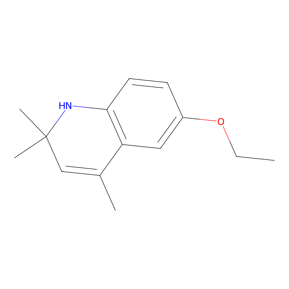 Ethoxyquin molecular structure, CAS 91-53-2