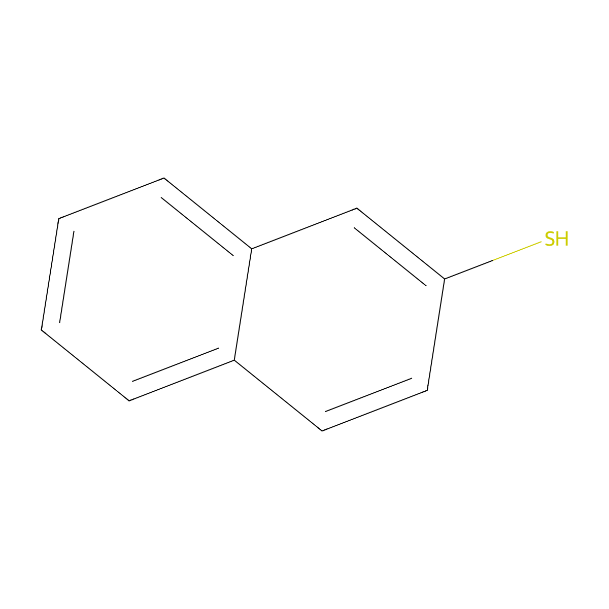 2-Naphthalenethiol molecular structure, CAS 91-60-1