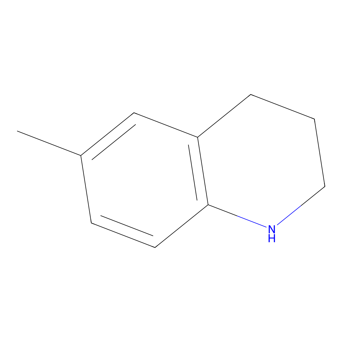 6-Methyl-1,2,3,4-tetrahydroquinoline molecular structure, CAS 91-61-2