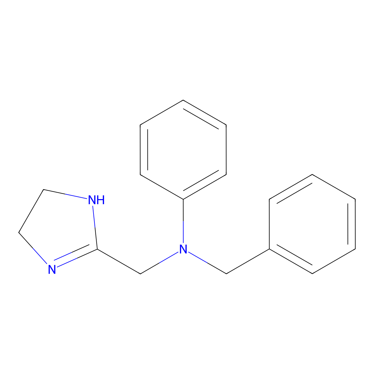 Antazoline molecular structure, CAS 91-75-8