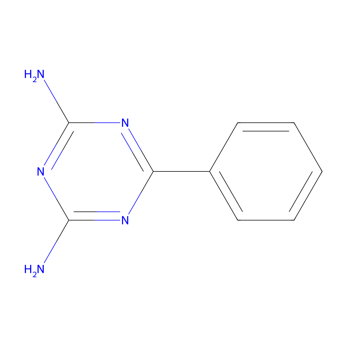 Benzoguanamine molecular structure, CAS 91-76-9