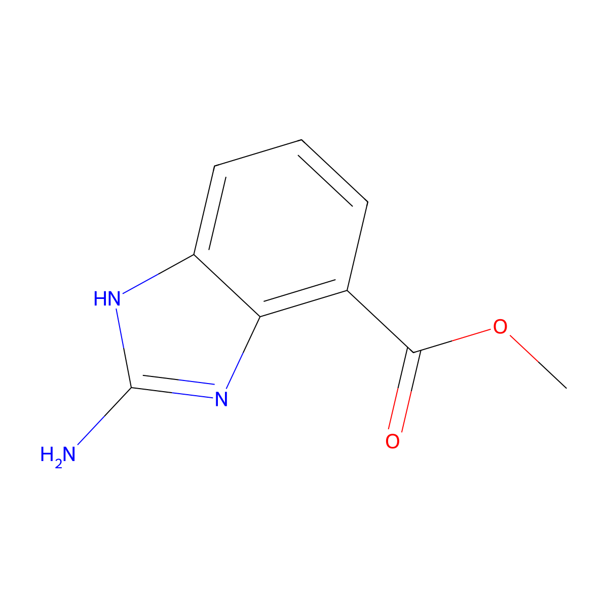 methyl 2-amino-1H-benzo[d]imidazole-4-carboxylate molecular structure, CAS 910122-42-8