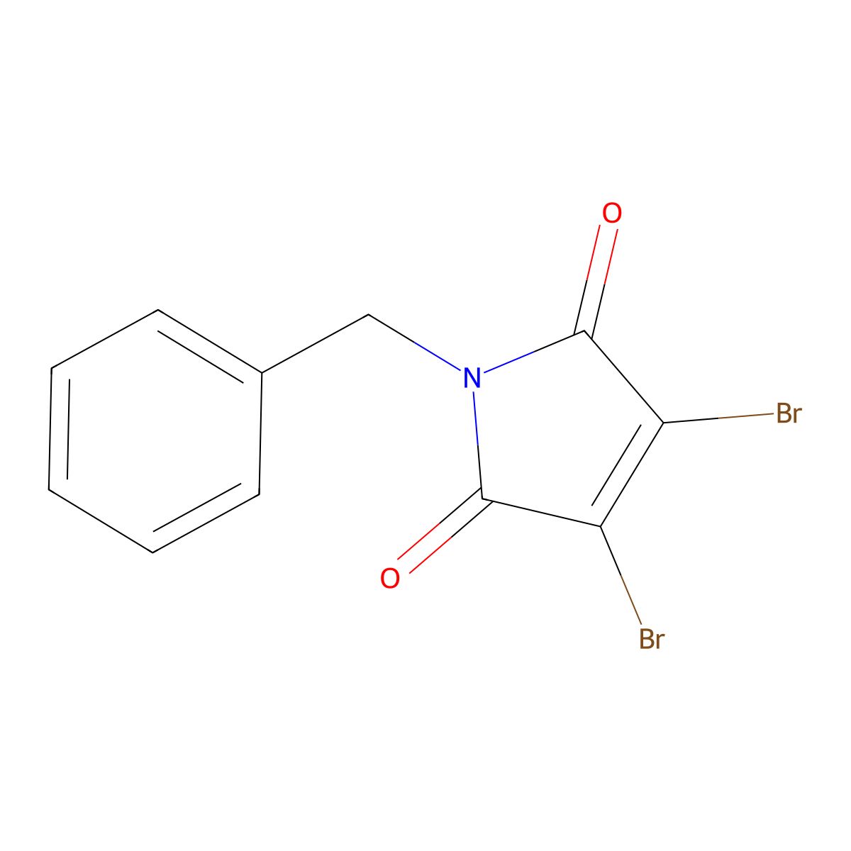 N-Benzyl-2,3-dibromomaleimide molecular structure, CAS 91026-00-5