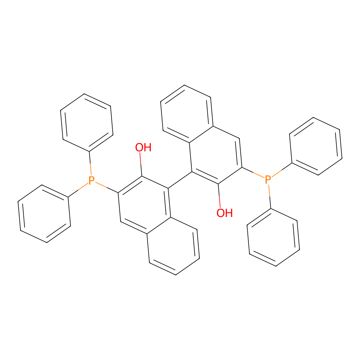 (R)-3,3'-Bis(diphenylphosphino)-[1,1'-binaphthalene]-2,2'-diol molecular structure, CAS 911383-51-2