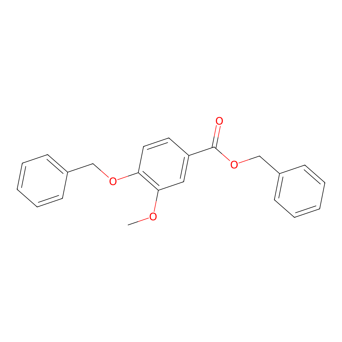 Benzyl 4-(benzyloxy)-3-methoxybenzoate molecular structure, CAS 91203-74-6