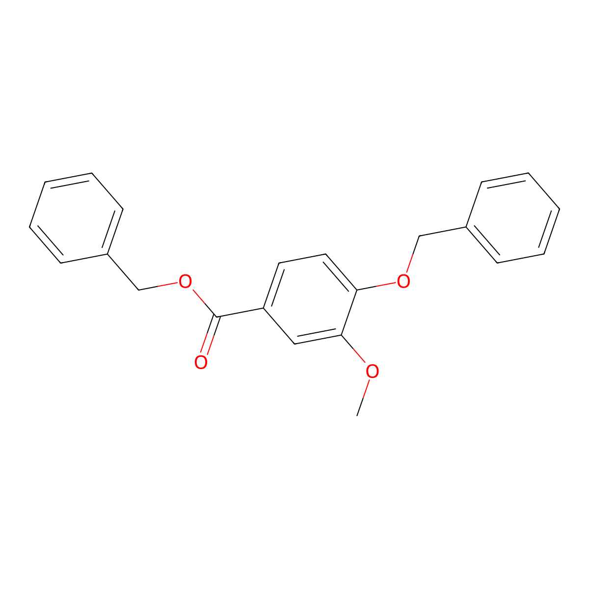 Benzyl 4-(benzyloxy)-3-methoxybenzoate molecular structure, CAS 91203-74-6