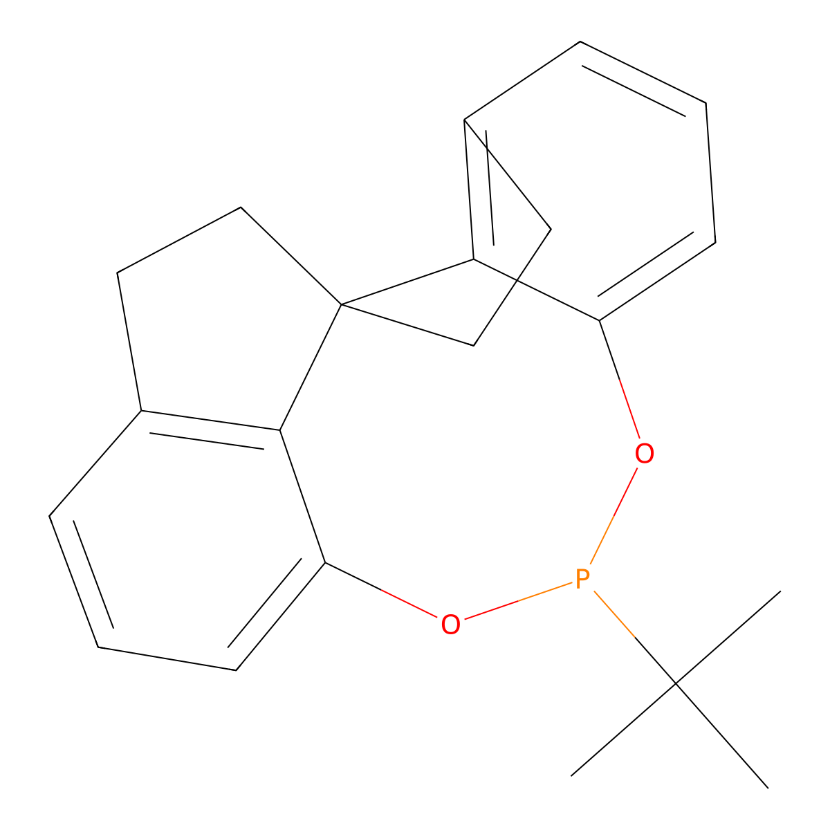 (11aS)-(-)-10,11,12,13-Tetrahydro-5-(1,1-dimethylethyl)diindeno[7,1-de:1',7'-fg][1,3,2]dioxaphosphocin molecular structure, CAS 912457-08-0