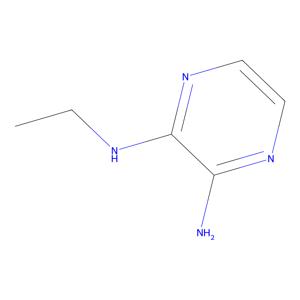 2-Amino-3-(ethylamino)pyrazine molecular structure, CAS 912773-15-0