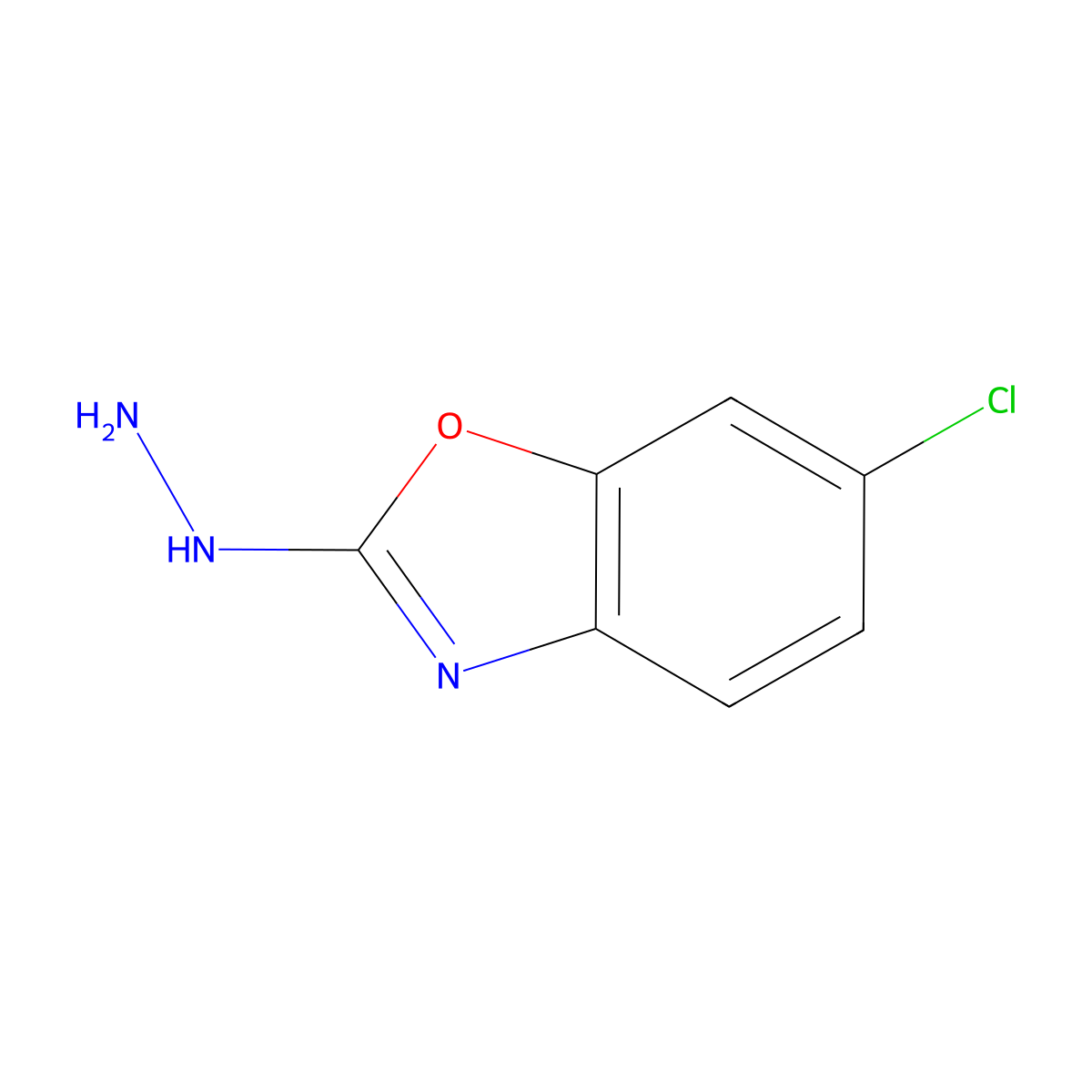 6-Chloro-2-hydrazinyl-1,3-benzoxazole molecular structure, CAS 912773-31-0