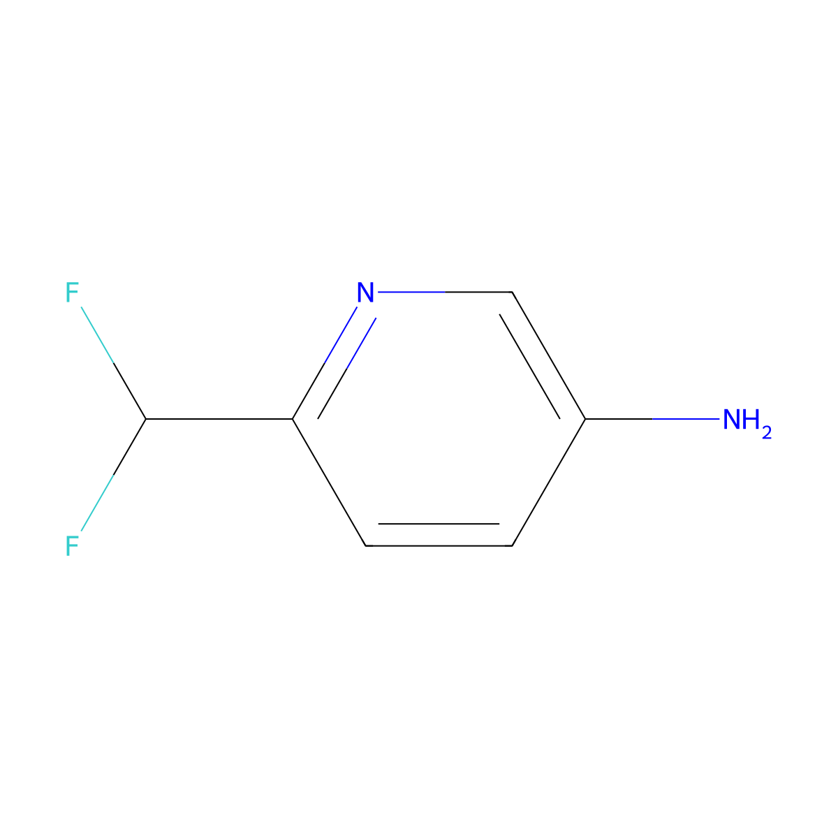 6-(Difluoromethyl)pyridin-3-amine molecular structure, CAS 913090-41-2