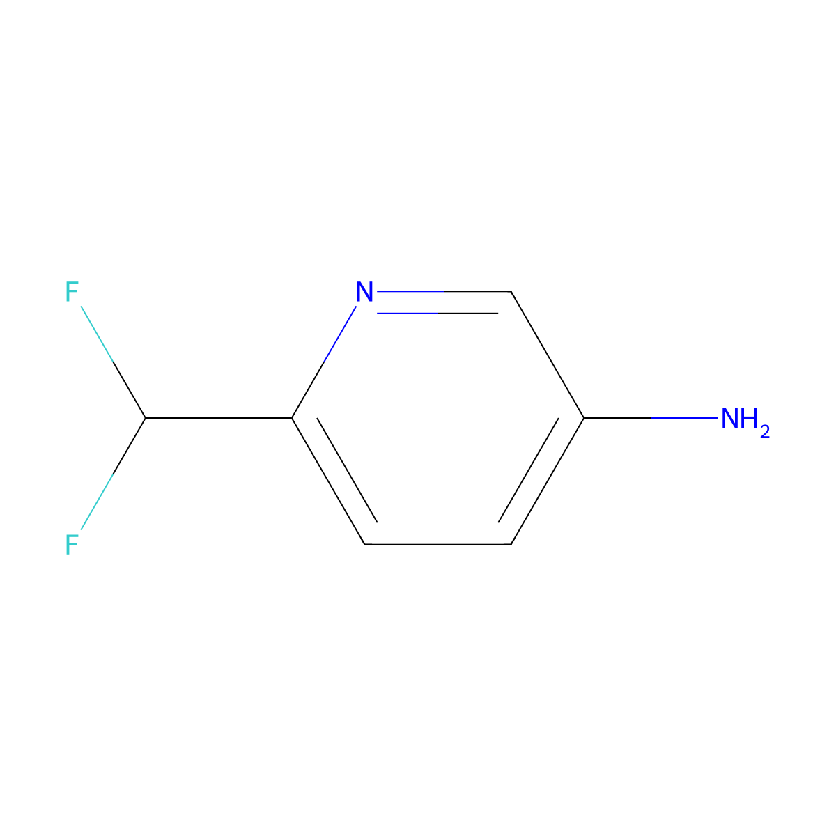 6-(Difluoromethyl)pyridin-3-amine molecular structure, CAS 913090-41-2
