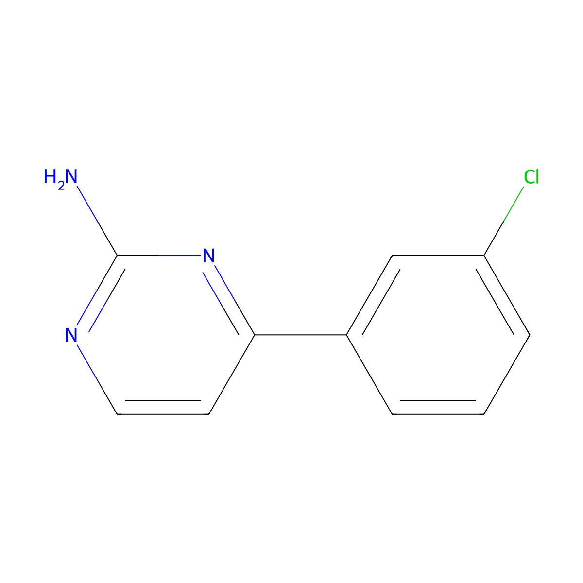 4-(3-Chlorophenyl)pyrimidin-2-amine molecular structure, CAS 913322-47-1