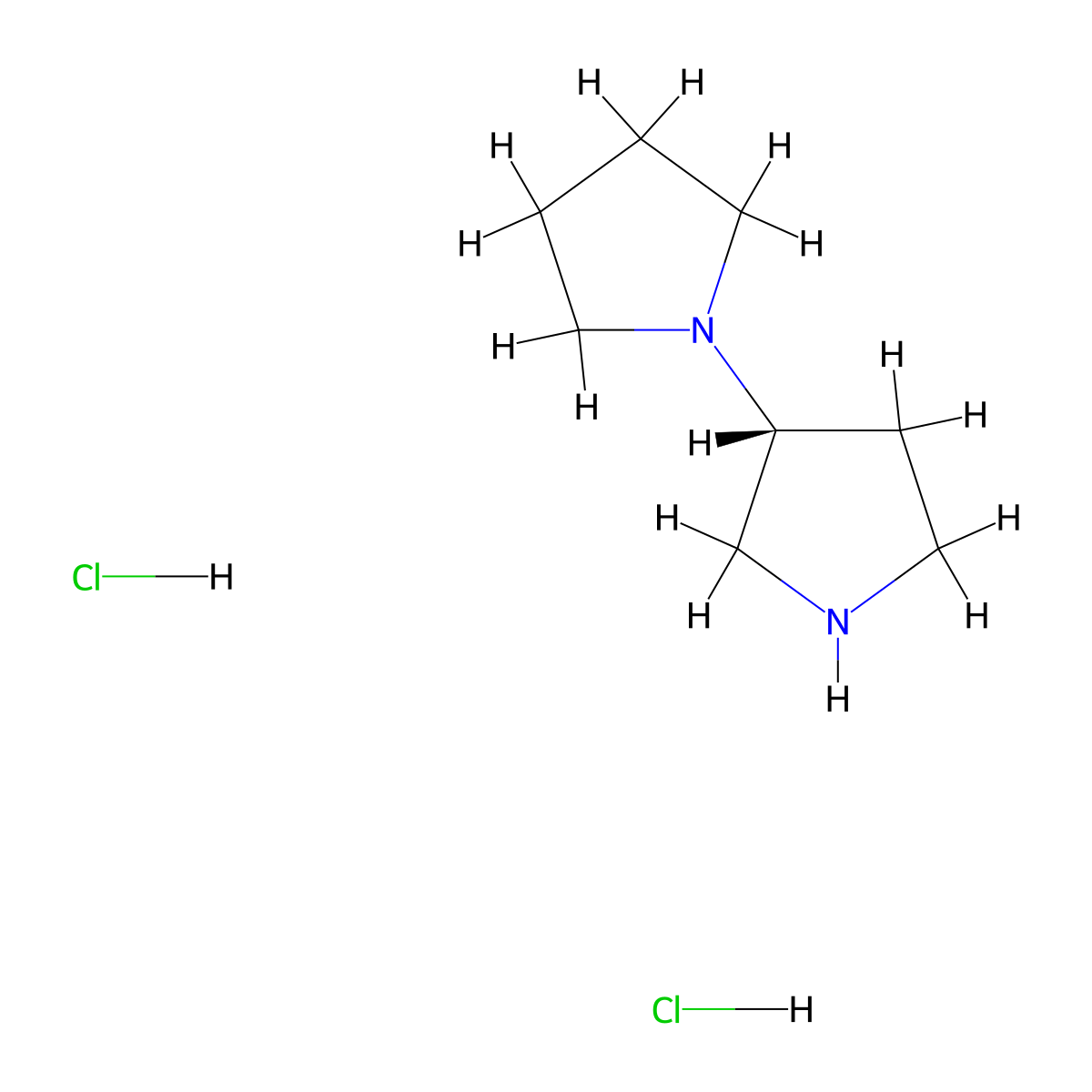 (R)-1,3'-Bipyrrolidine dihydrochloride molecular structure, CAS 913702-34-8