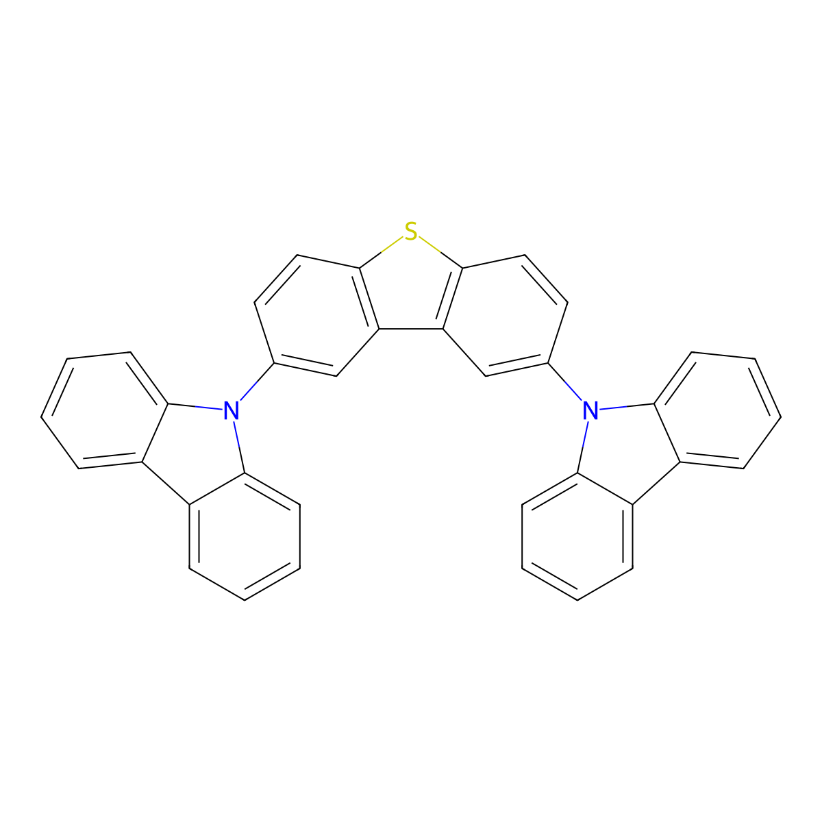 2,8-Bis(9H-carbazol-9-yl)dibenzothiophene molecular structure, CAS 913738-04-2