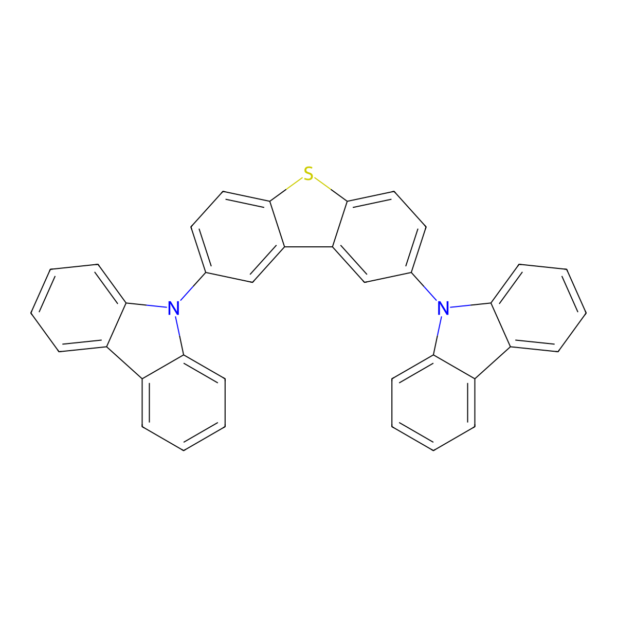 2,8-Bis(9H-carbazol-9-yl)dibenzothiophene molecular structure, CAS 913738-04-2