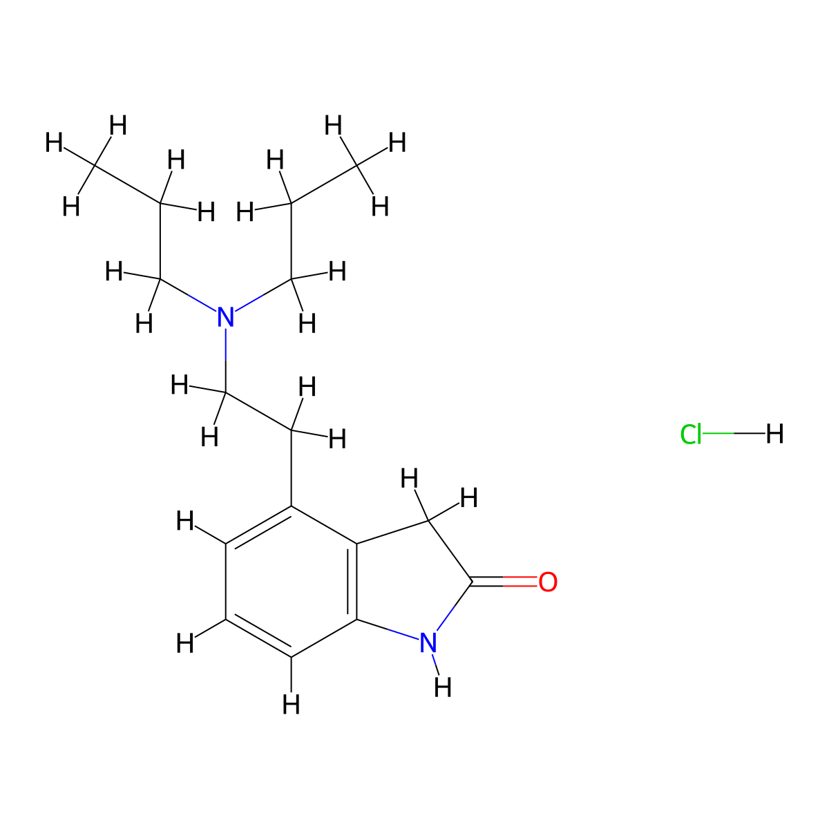 Ropinirole Hydrochloride molecular structure, CAS 91374-20-8