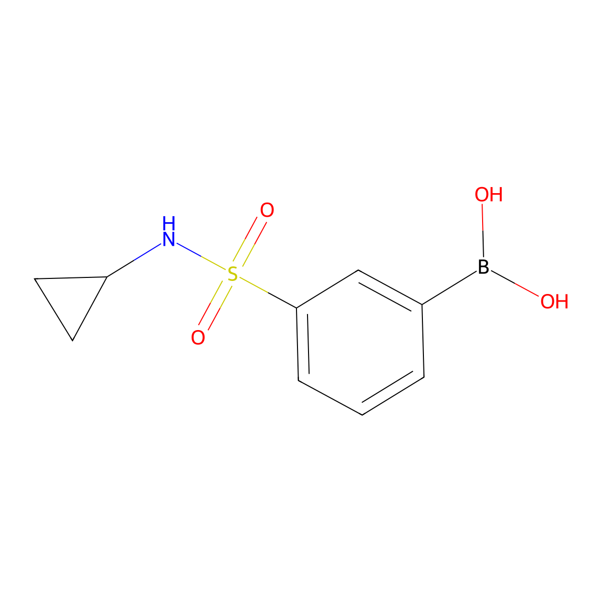 (3-(N-Cyclopropylsulfamoyl)phenyl)boronic acid molecular structure, CAS 913835-28-6