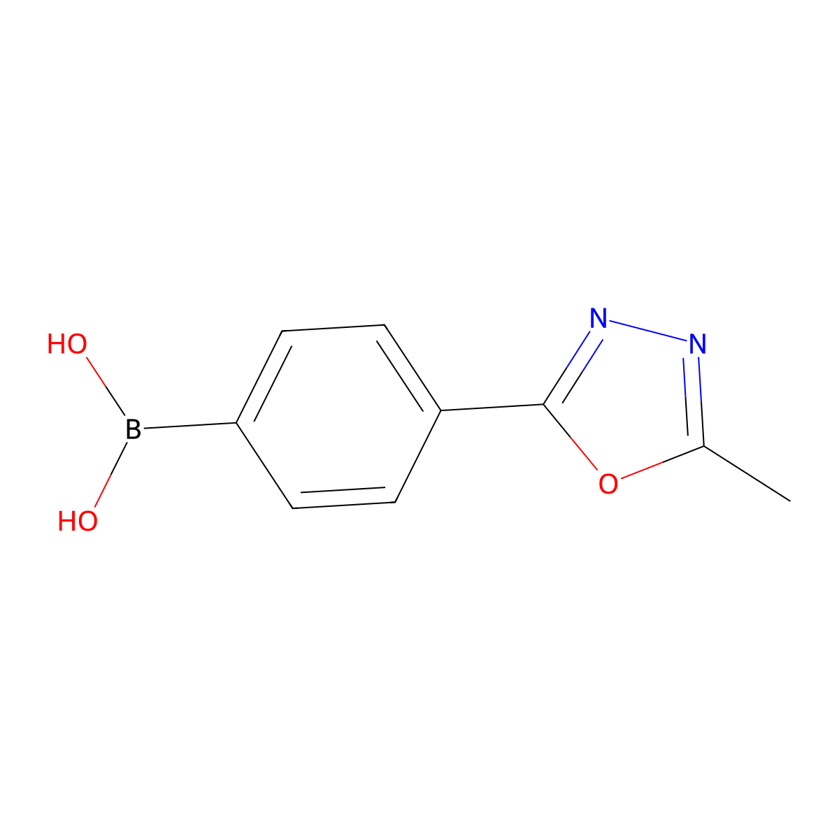 4-(5-Methyl-1,3,4-oxadiazol-2-yl)benzeneboronic acid molecular structure, CAS 913835-70-8