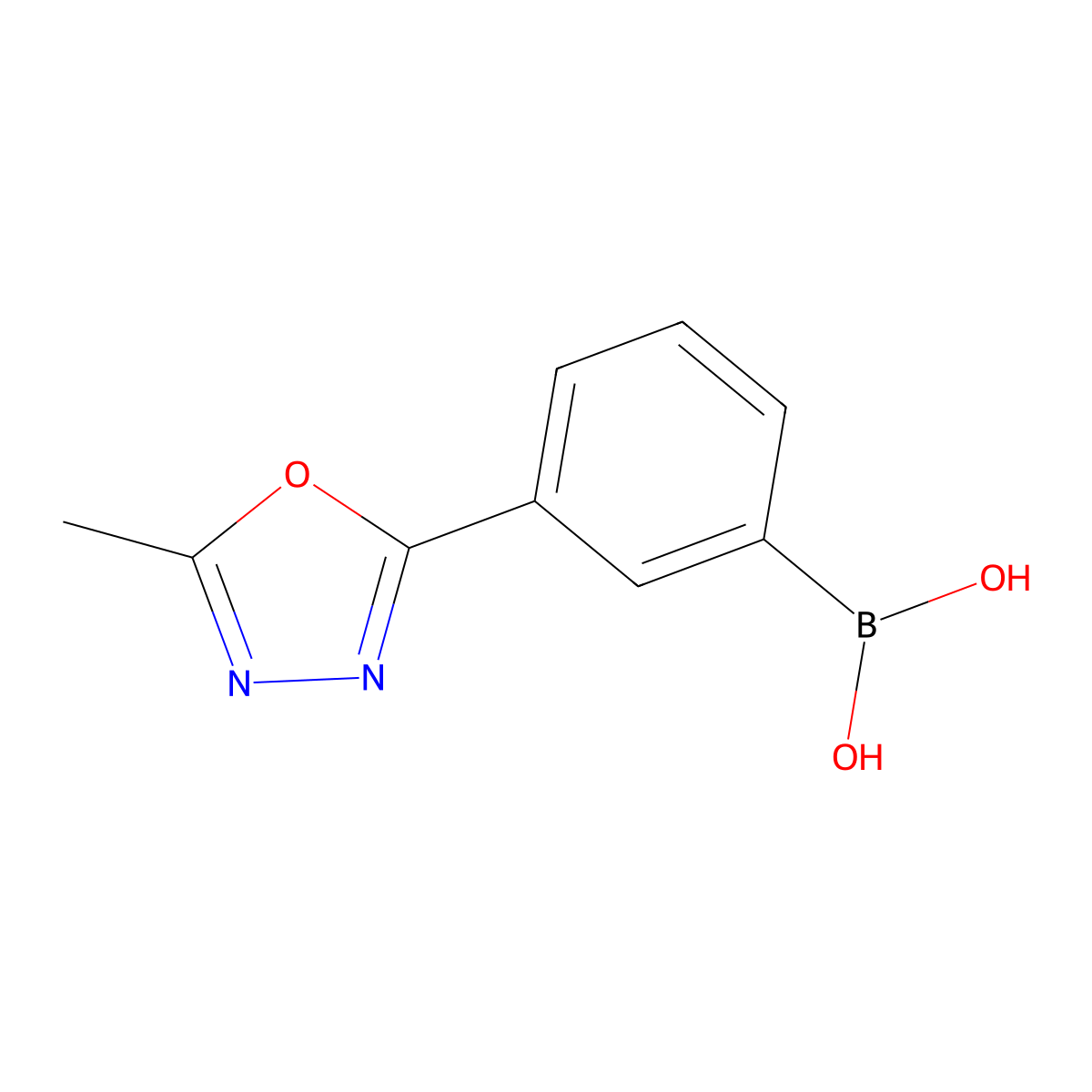 (3-(5-Methyl-1,3,4-oxadiazol-2-yl)phenyl)boronic acid molecular structure, CAS 913836-04-1