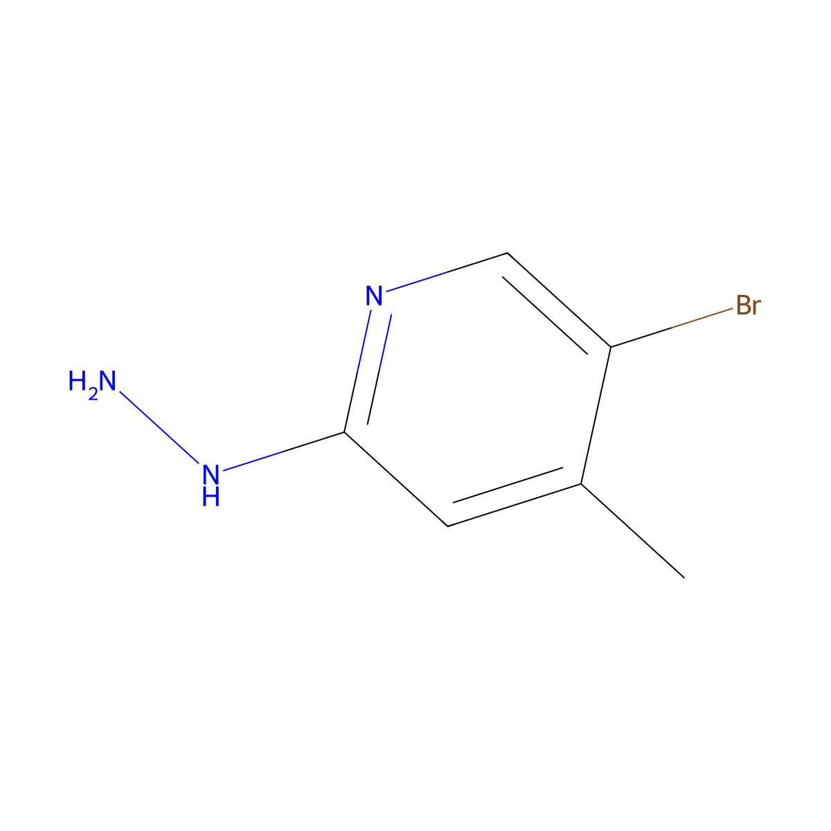 1-(5-Bromo-4-methylpyridin-2-YL)hydrazine molecular structure, CAS 913839-67-5