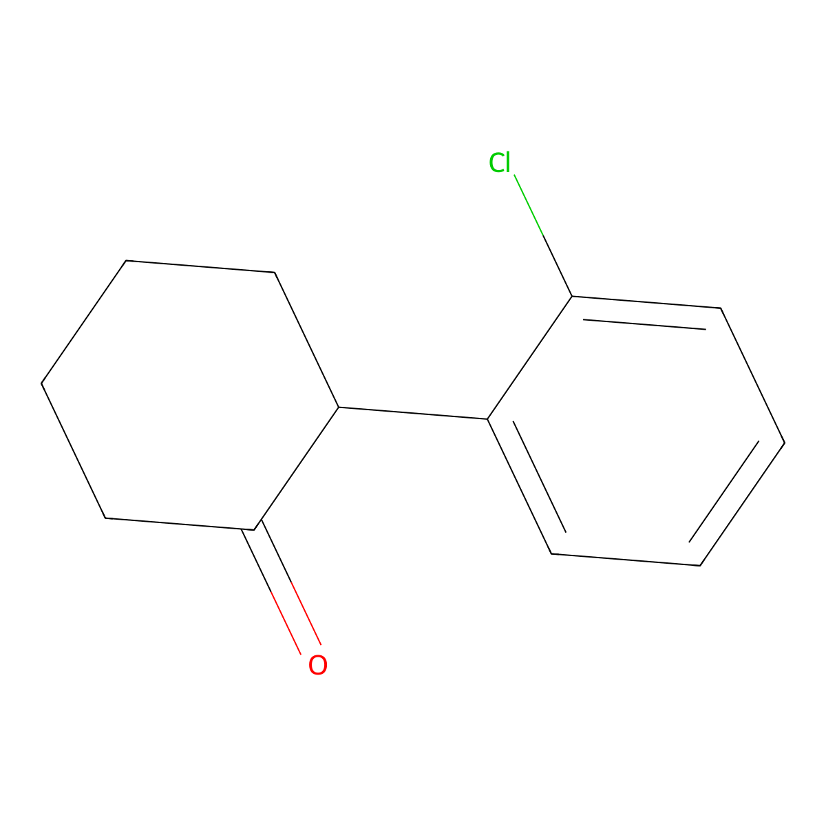 2-(2-Chlorophenyl)cyclohexan-1-one molecular structure, CAS 91393-49-6