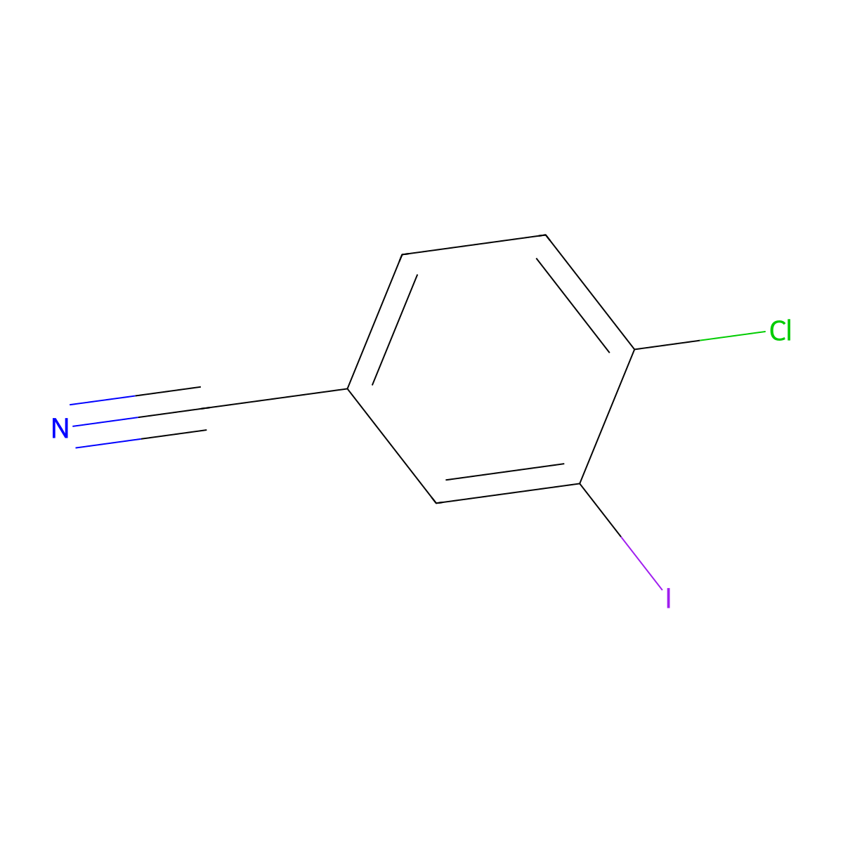 4-Chloro-3-iodobenzonitrile molecular structure, CAS 914106-26-6