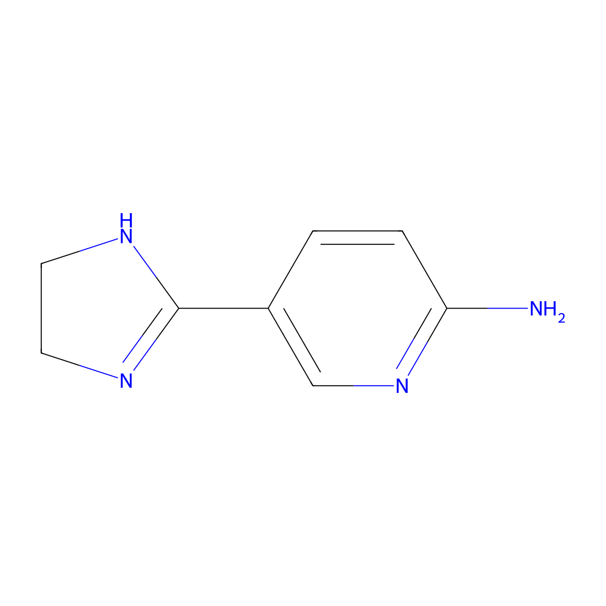 5-(4,5-dihydro-1H-imidazol-2-yl)pyridin-2-amine molecular structure, CAS 914203-53-5