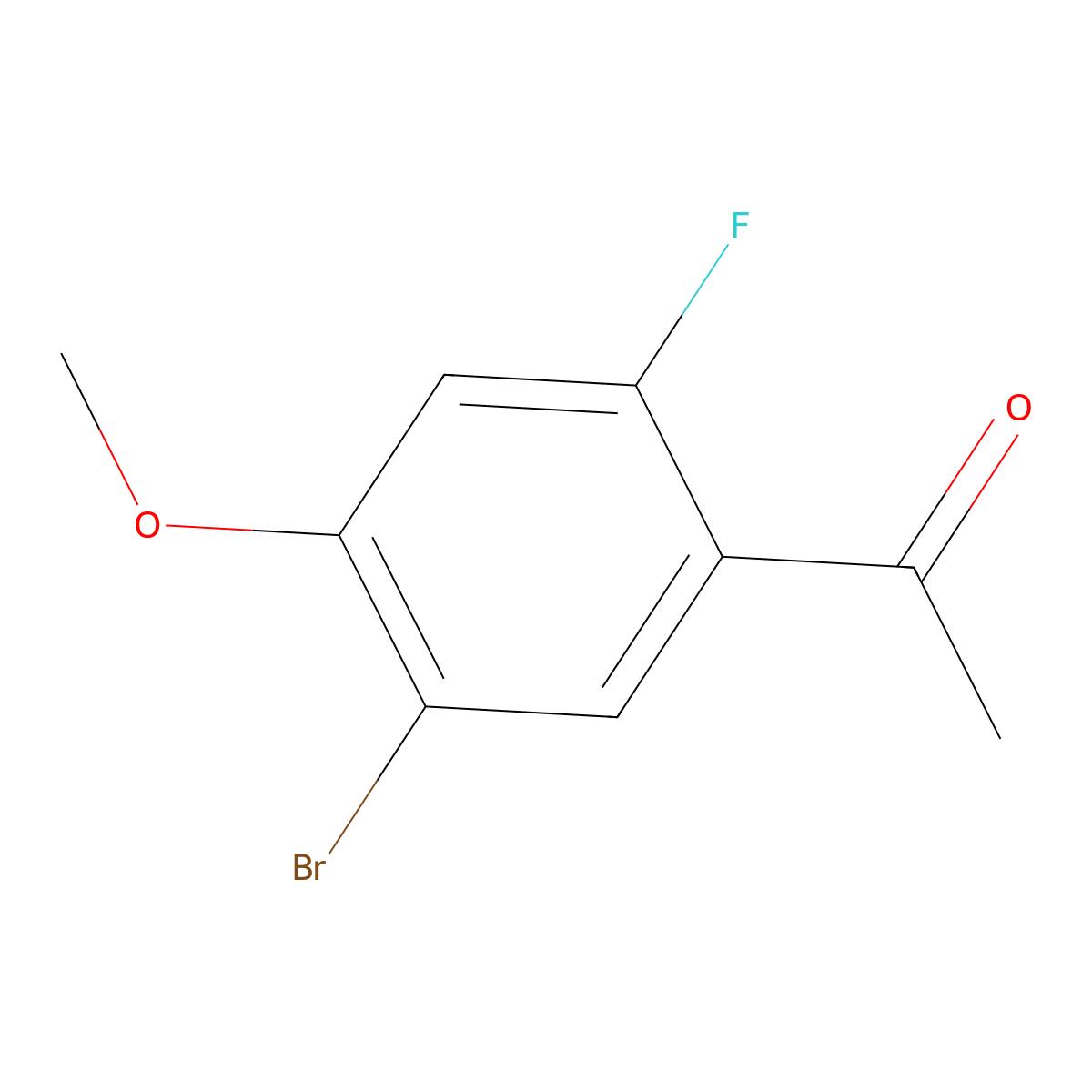 1-(5-Bromo-2-fluoro-4-methoxyphenyl)ethan-1-one molecular structure, CAS 914221-54-8