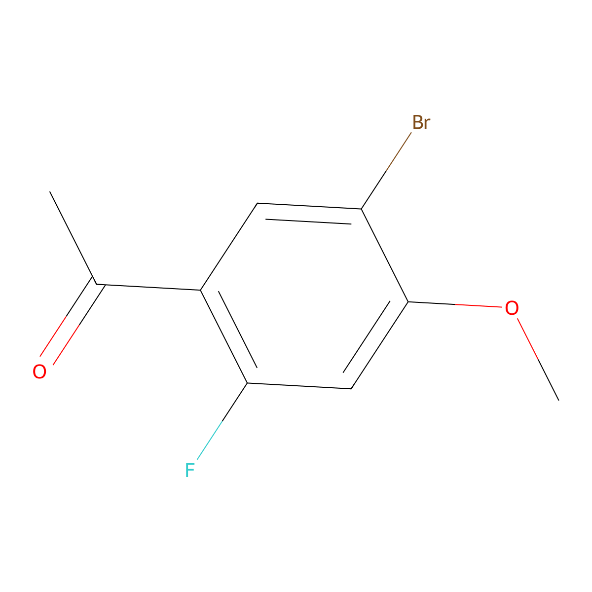 1-(5-Bromo-2-fluoro-4-methoxyphenyl)ethan-1-one molecular structure, CAS 914221-54-8