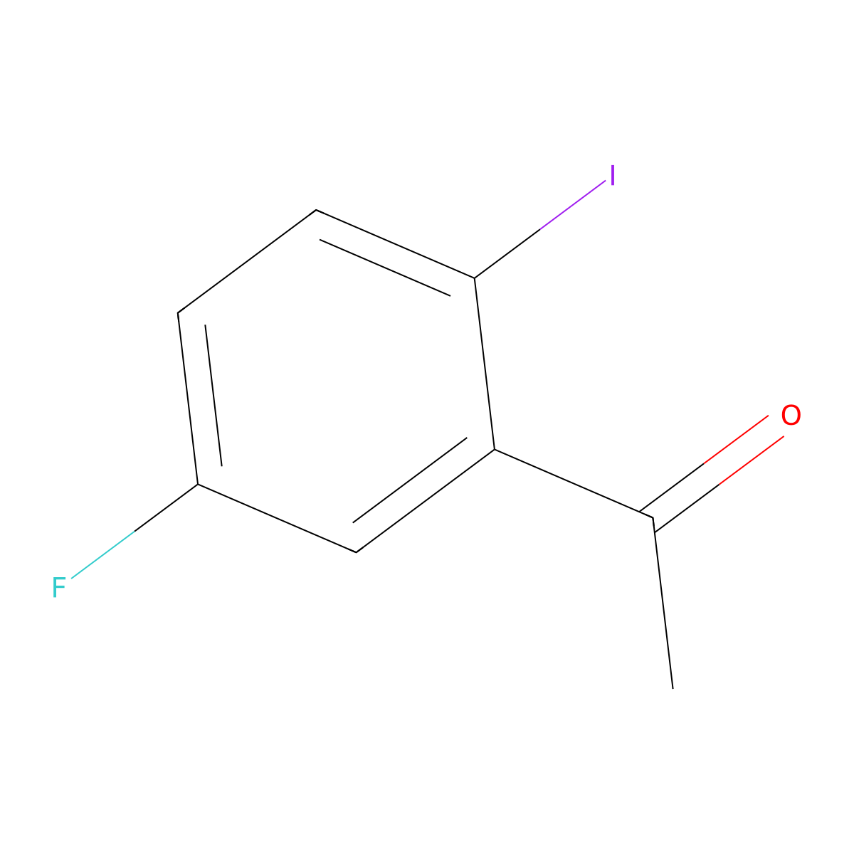 1-(5-Fluoro-2-iodophenyl)ethanone molecular structure, CAS 914225-70-0