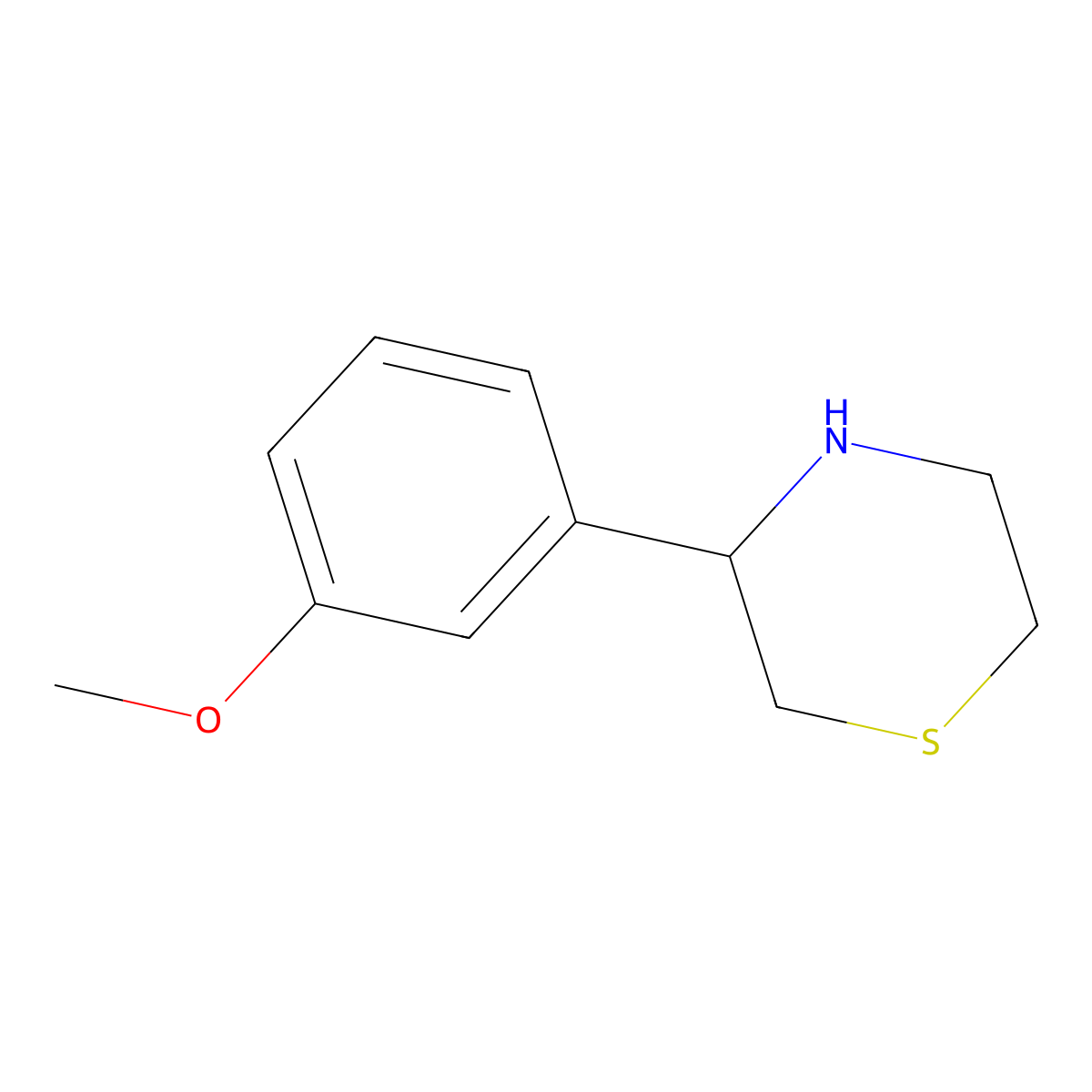 3-(3-Methoxyphenyl)thiomorpholine molecular structure, CAS 914349-59-0